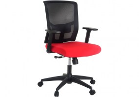 Cadeira-giratória-Diretor-Telada-BLM0226 D-Certificada-NR17-Vermelha-HS-Móveis
